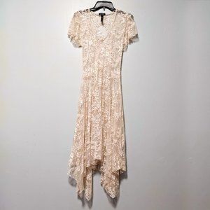 Dolls Kill x Widow Dearly Departed Dress Ivory Lace Sheer Goth Bride